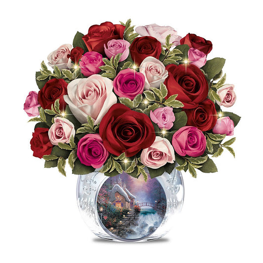 Rose Bouquet - Full Round Drill Diamond Painting 30*30CM