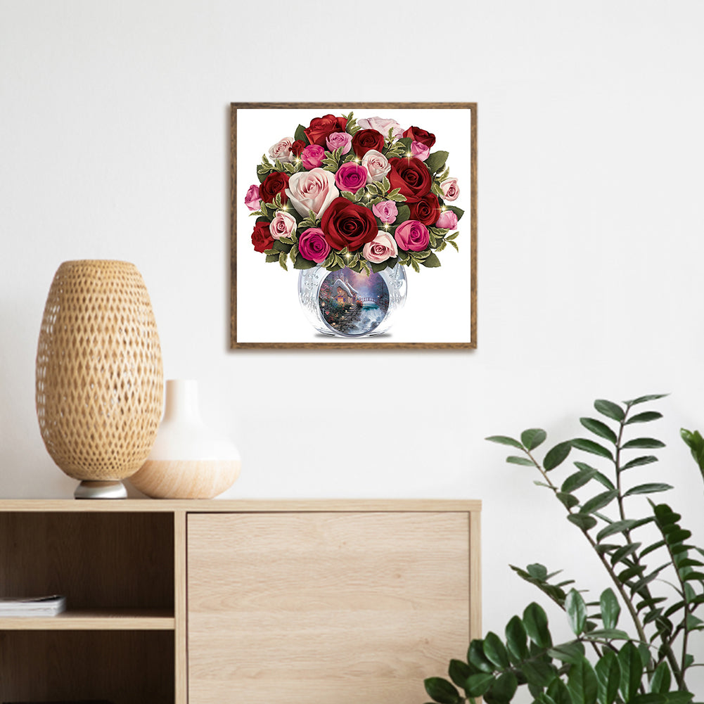 Rose Bouquet - Full Round Drill Diamond Painting 30*30CM