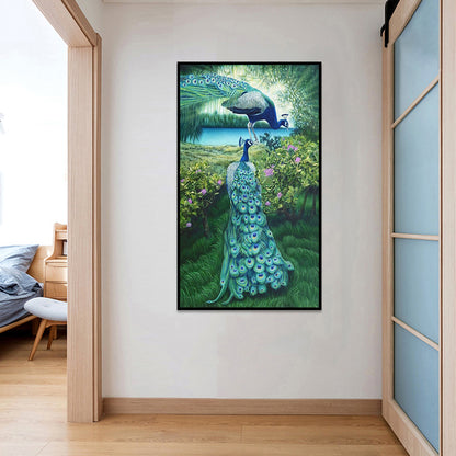 Peacock - Full Round Drill Diamond Painting 40*70CM