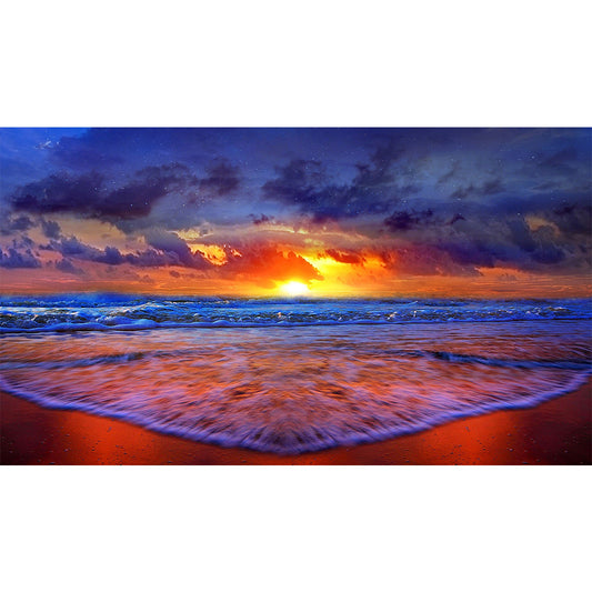 Beach Sunrise - Full Round Drill Diamond Painting 70*40CM