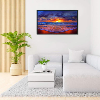 Beach Sunrise - Full Round Drill Diamond Painting 70*40CM