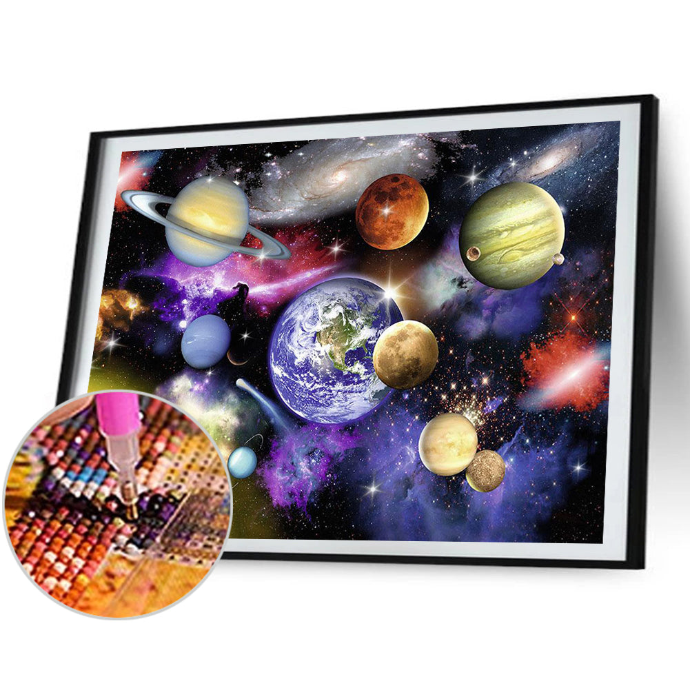 Cosmic Planet - Full Square Drill Diamond Painting 50*40CM