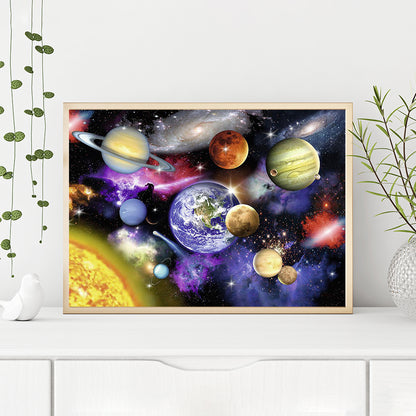 Cosmic Planet - Full Square Drill Diamond Painting 50*40CM