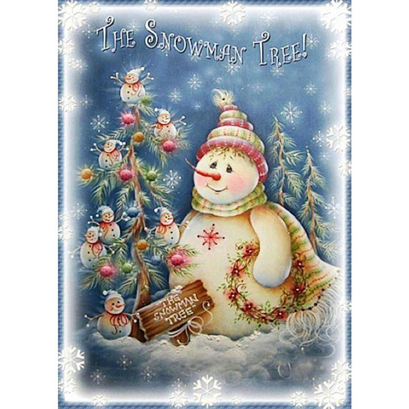 Christmas Cartoon Snowman - Full Square Drill Diamond Painting 40*50CM