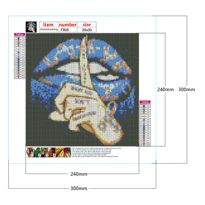 Keep Silent Gesture - Full Square Drill Diamond Painting 30*30CM