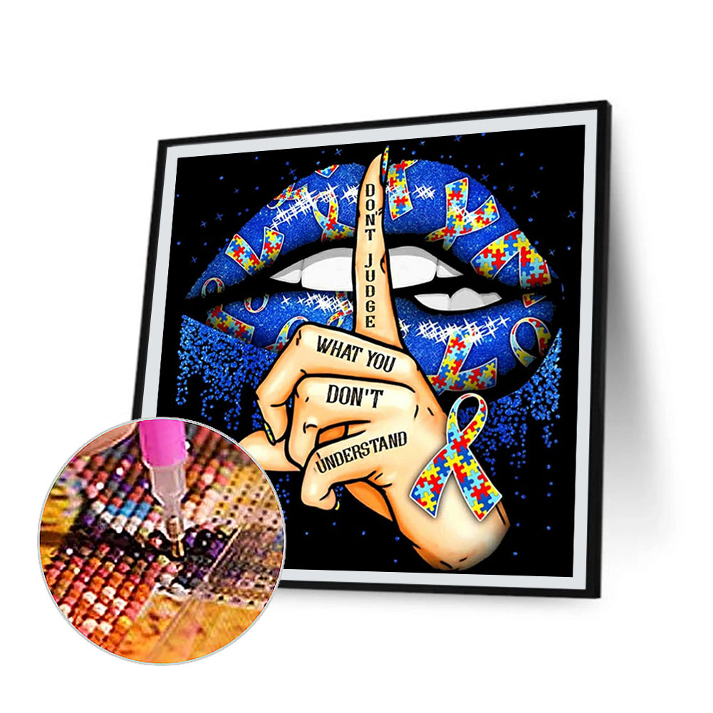 Keep Silent Gesture - Full Square Drill Diamond Painting 30*30CM