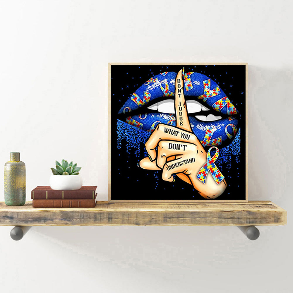 Keep Silent Gesture - Full Square Drill Diamond Painting 30*30CM