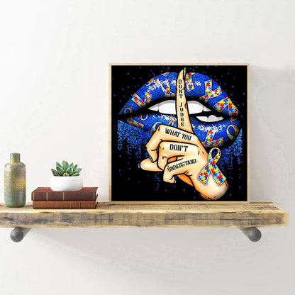 Keep Silent Gesture - Full Square Drill Diamond Painting 30*30CM