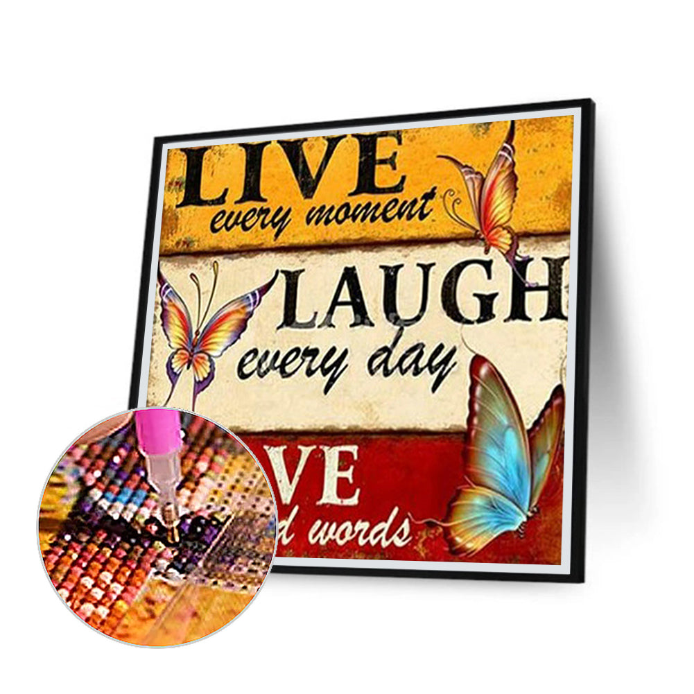 Love Calligraphy - Full Square Drill Diamond Painting 30*30CM