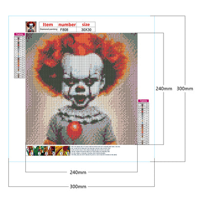Clown - Full Square Drill Diamond Painting 30*30CM