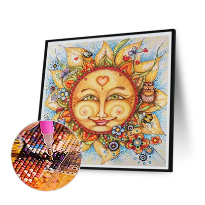 Sun Smiley - Full Round Drill Diamond Painting 50*50CM