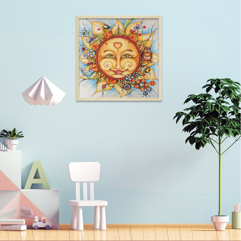 Sun Smiley - Full Round Drill Diamond Painting 50*50CM