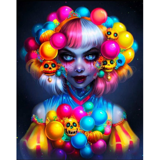 Clown Doll - Full Round Drill Diamond Painting 40*50CM