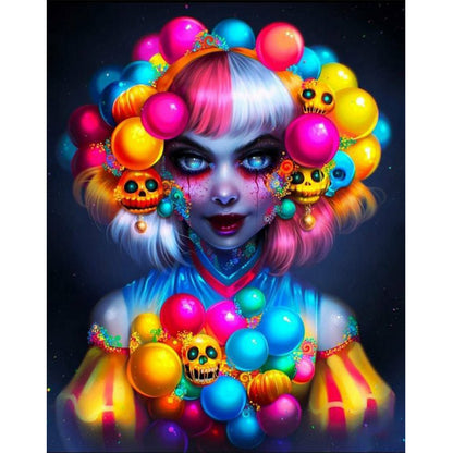 Clown Doll - Full Round Drill Diamond Painting 40*50CM