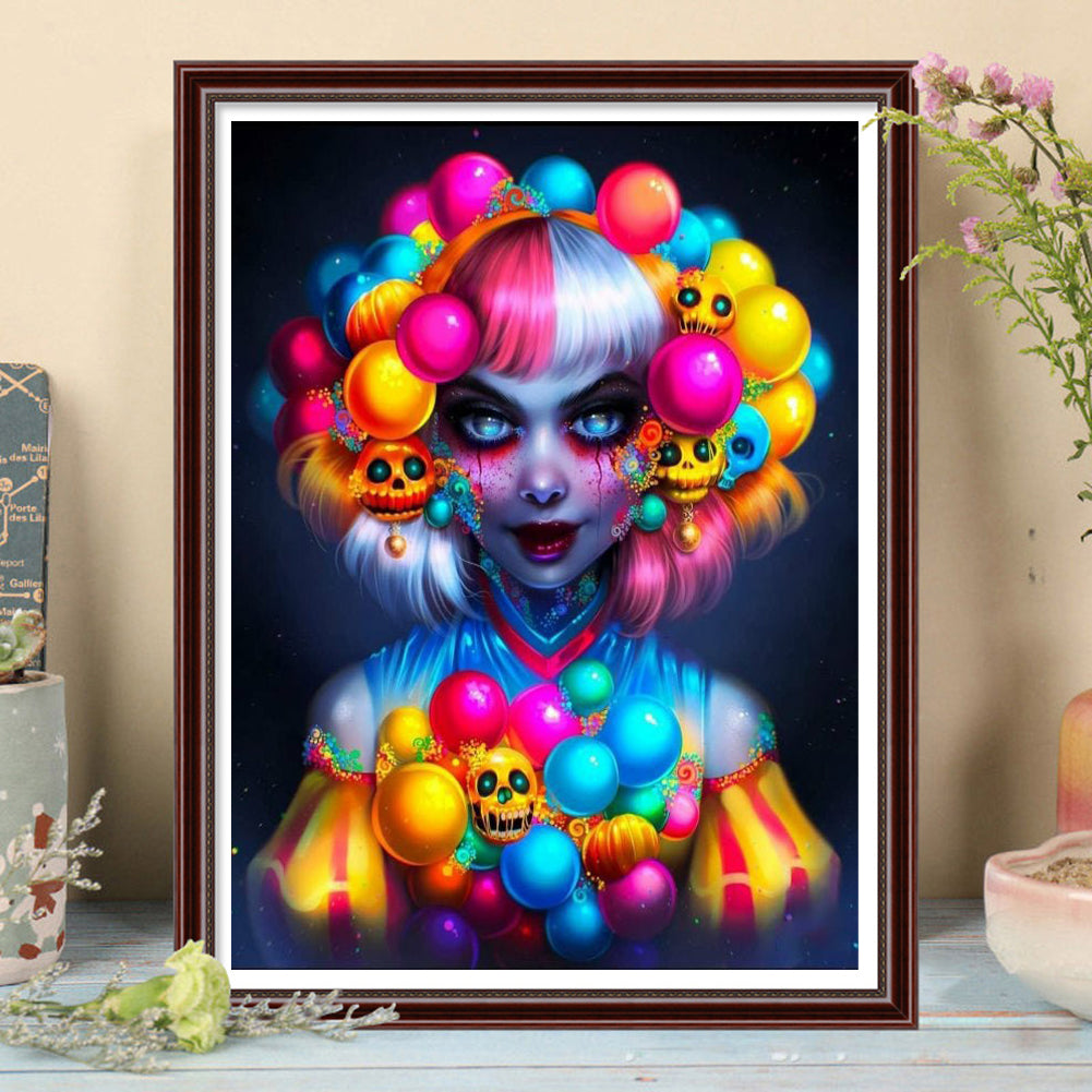 Clown Doll - Full Round Drill Diamond Painting 40*50CM