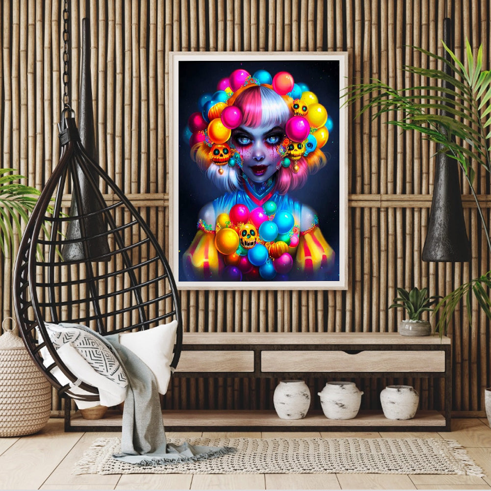 Clown Doll - Full Round Drill Diamond Painting 40*50CM