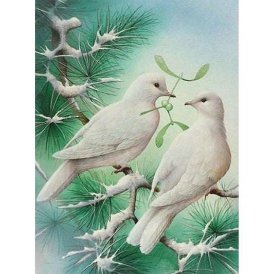 Bird On Branch - Full Round Drill Diamond Painting 30*40CM