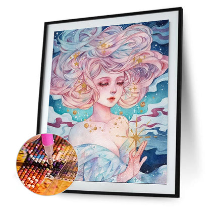 Ocean Girl - Full Round Drill Diamond Painting 50*60CM