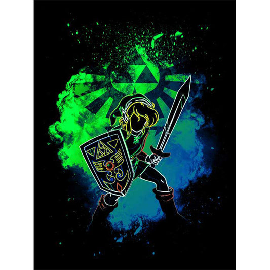 The Legend Of Zelda Link Silhouette - Full Square Drill Diamond Painting 30*40CM