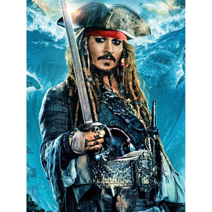 Pirates Of The Caribbean Captain Jack - Full Square Drill Diamond Painting 50*60CM