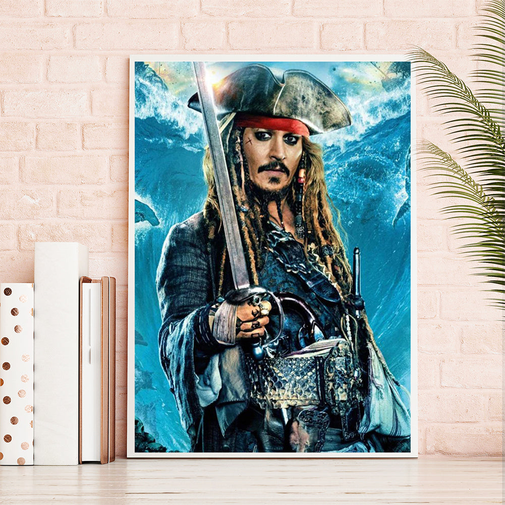 Pirates Of The Caribbean Captain Jack - Full Square Drill Diamond Painting 50*60CM