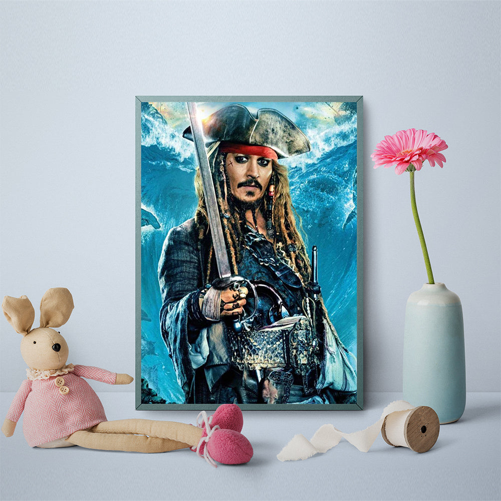 Pirates Of The Caribbean Captain Jack - Full Square Drill Diamond Painting 50*60CM