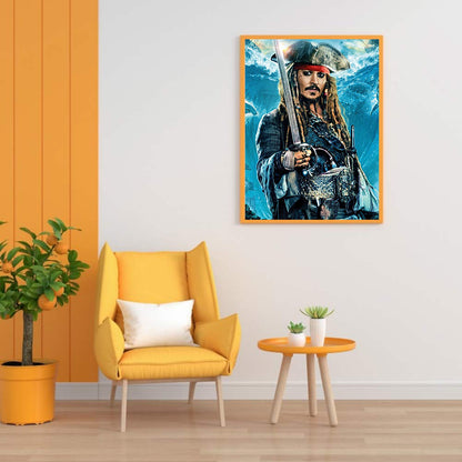 Pirates Of The Caribbean Captain Jack - Full Square Drill Diamond Painting 50*60CM