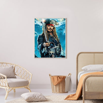 Pirates Of The Caribbean Captain Jack - Full Square Drill Diamond Painting 50*60CM