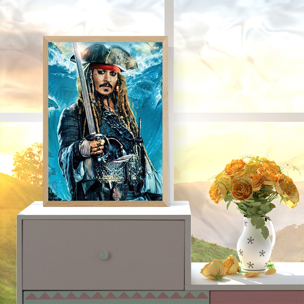 Pirates Of The Caribbean Captain Jack - Full Square Drill Diamond Painting 50*60CM