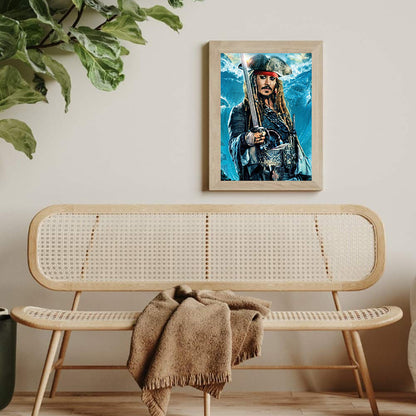 Pirates Of The Caribbean Captain Jack - Full Square Drill Diamond Painting 50*60CM