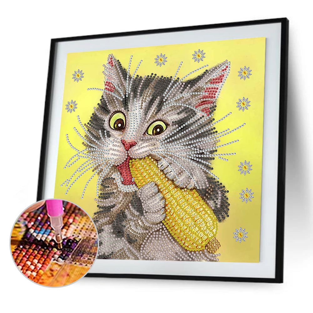 Cute Cat - Special Shaped Drill Diamond Painting 30*30CM