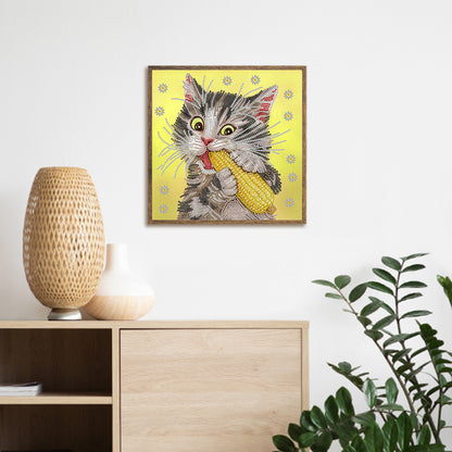 Cute Cat - Special Shaped Drill Diamond Painting 30*30CM