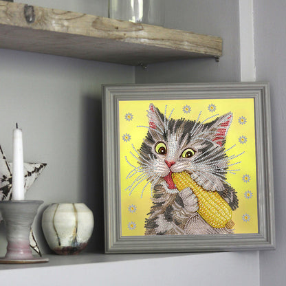 Cute Cat - Special Shaped Drill Diamond Painting 30*30CM