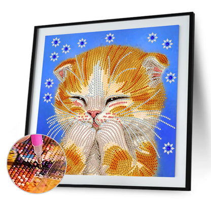 Cute Cat - Special Shaped Drill Diamond Painting 30*30CM