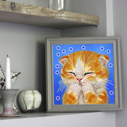 Cute Cat - Special Shaped Drill Diamond Painting 30*30CM