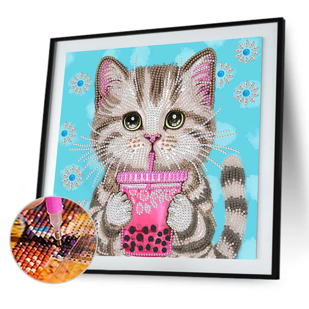 Cute Cat - Special Shaped Drill Diamond Painting 30*30CM