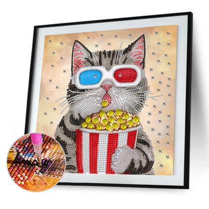 Cute Cat - Special Shaped Drill Diamond Painting 30*30CM