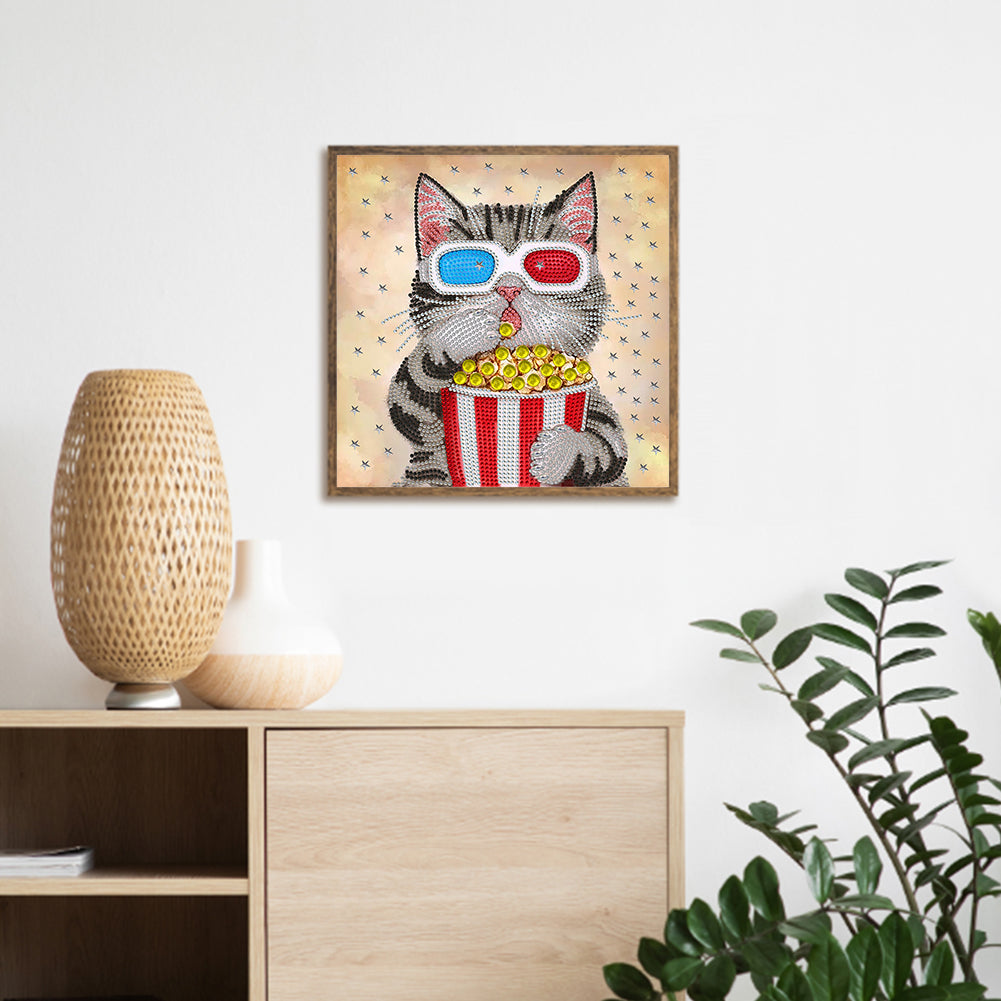 Cute Cat - Special Shaped Drill Diamond Painting 30*30CM