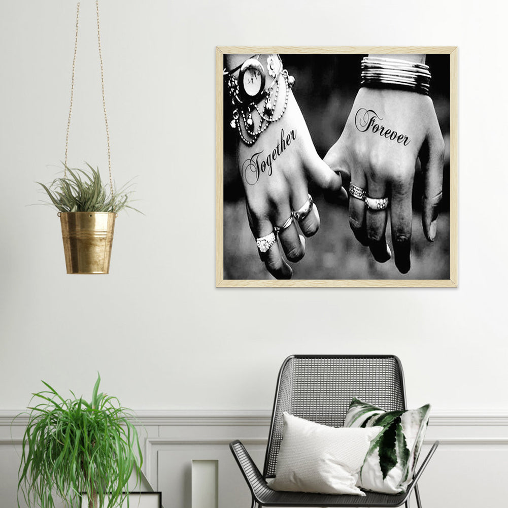 Hold Hands - Full Round Drill Diamond Painting 30*30CM