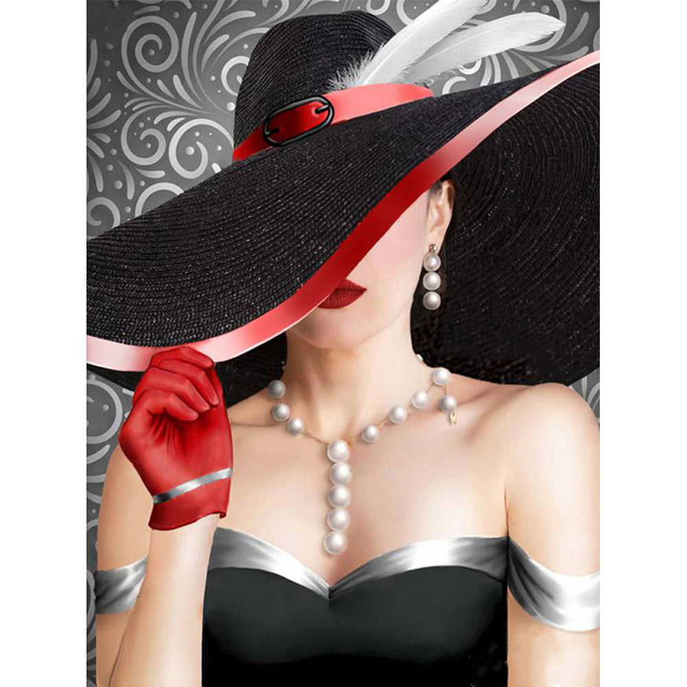 Temperament Woman - Full Round Drill Diamond Painting 40*50CM