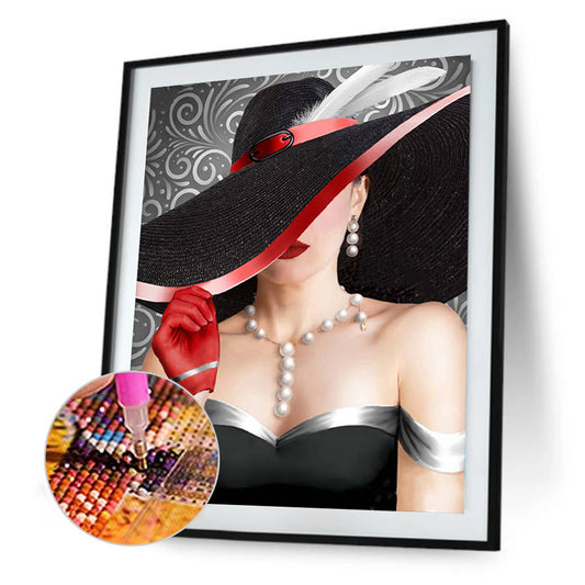 Temperament Woman - Full Round Drill Diamond Painting 40*50CM