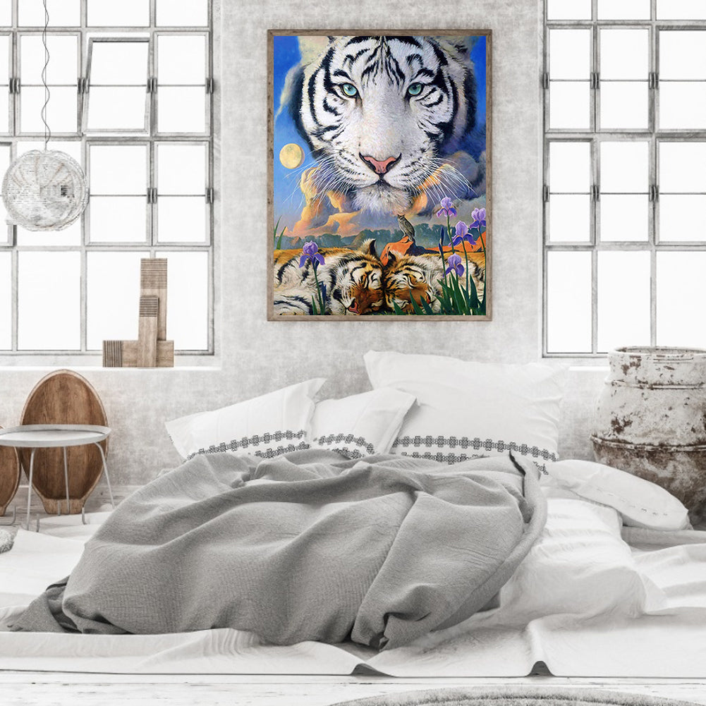 Three Tigers - Full Round Drill Diamond Painting 40*50CM