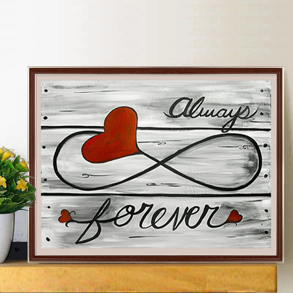 Love Calligraphy - Full Square Drill Diamond Painting 40*30CM