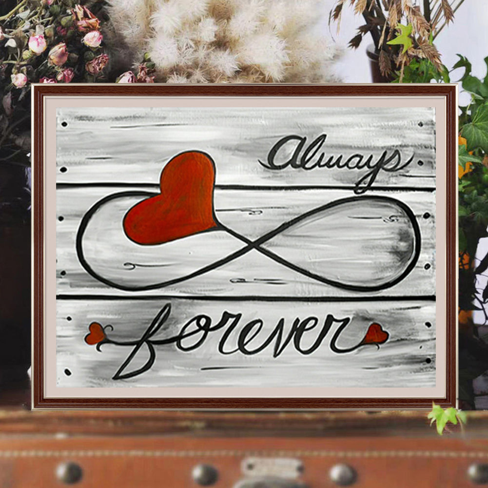Love Calligraphy - Full Square Drill Diamond Painting 40*30CM