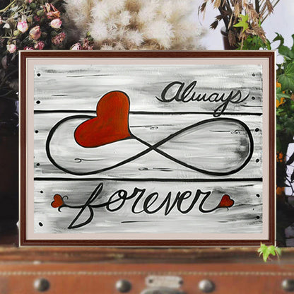 Love Calligraphy - Full Square Drill Diamond Painting 40*30CM