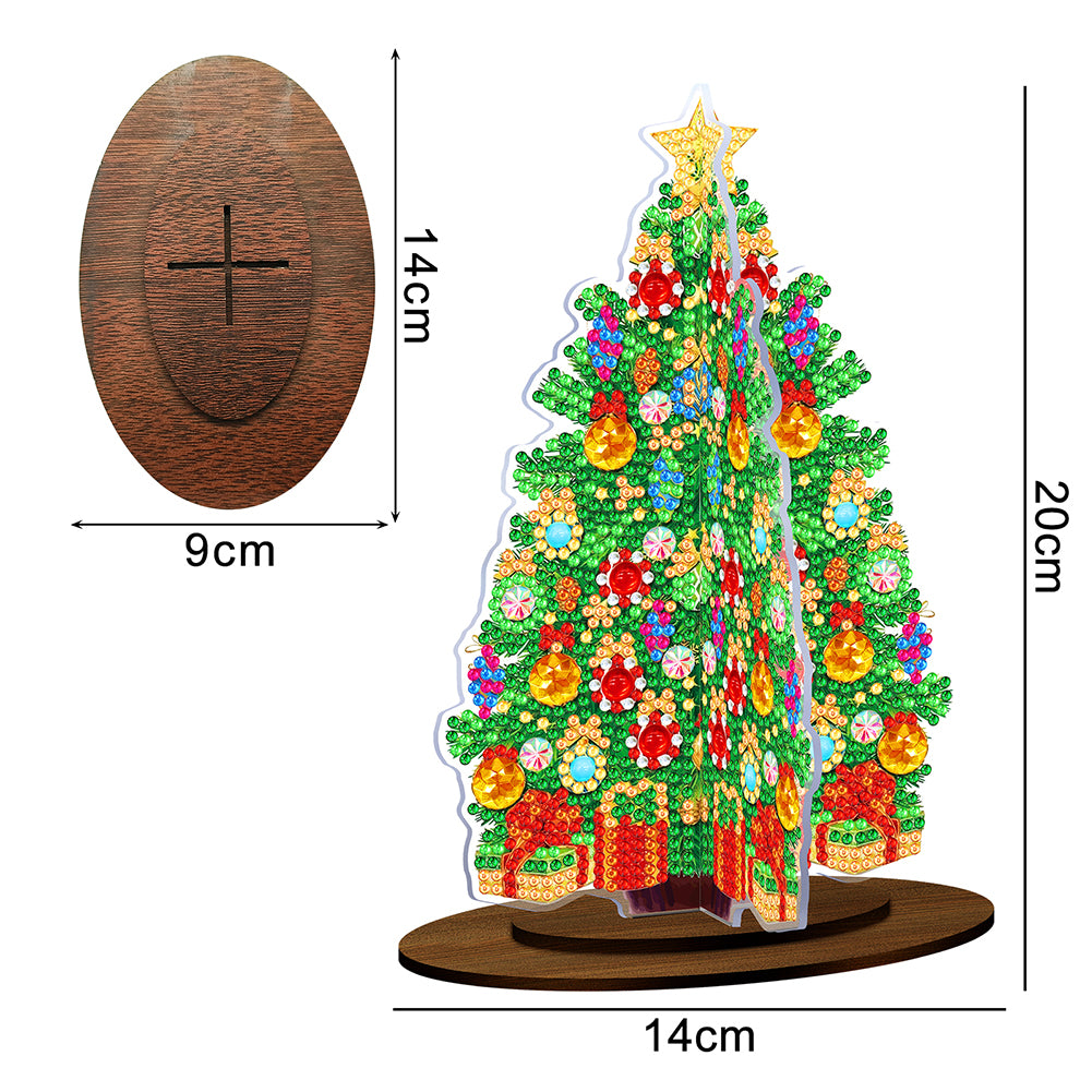 DIY Desk Diamonds Mosaic Ornament Art Crafts Christmas Tree Mini Home Decoration