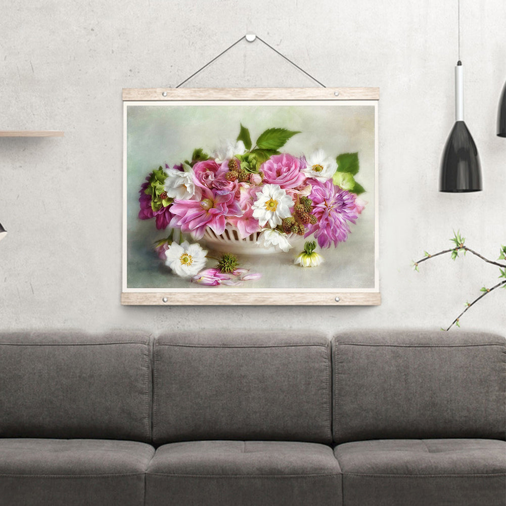 Dahlia Bouquet - Full Round Drill Diamond Painting 40*30CM