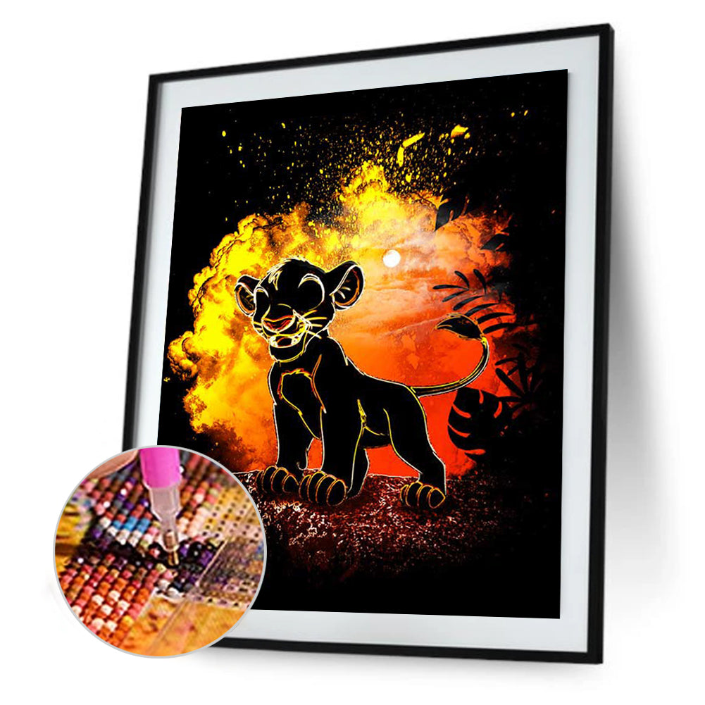 Lion King - Full Square Drill Diamond Painting 30*40CM