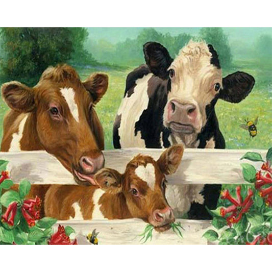 Farm Cow - Full Square Drill Diamond Painting 50*40CM