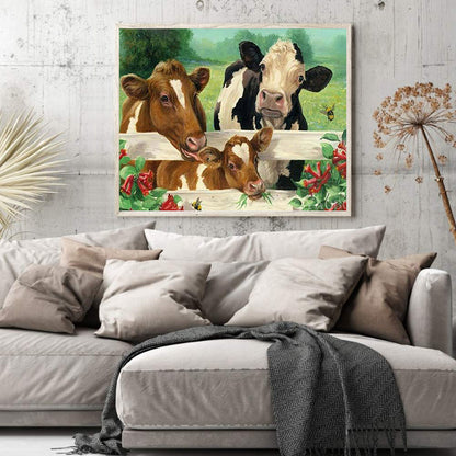 Farm Cow - Full Square Drill Diamond Painting 50*40CM